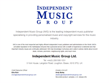 Tablet Screenshot of independentmusicgroup.com